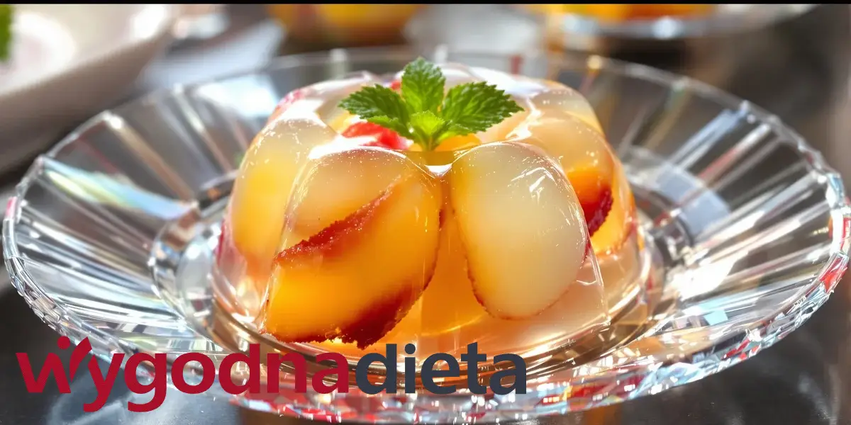 galaretka brzoskwiniowa z kawałkami owoców