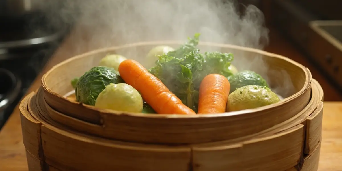 marchew i brukselka gotowane na parze