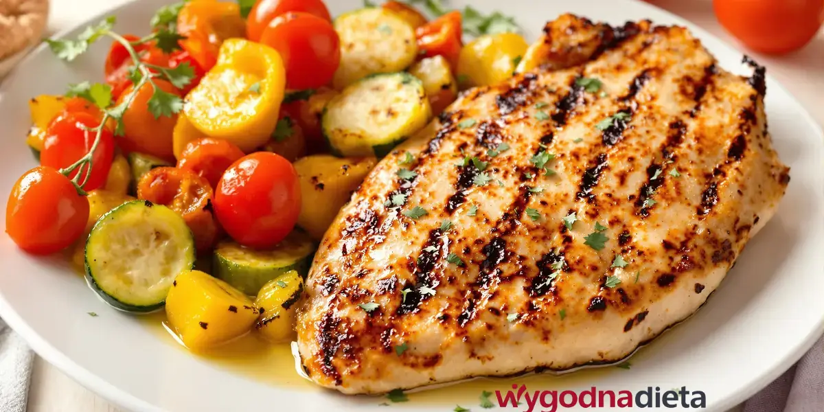 grillowana pierś z kurczaka z warzywami