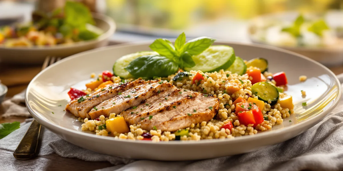 Grillowana pierś z indyka z kaszą quinoa