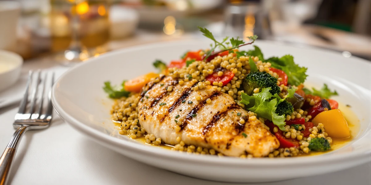 Grillowany filet z warzywami