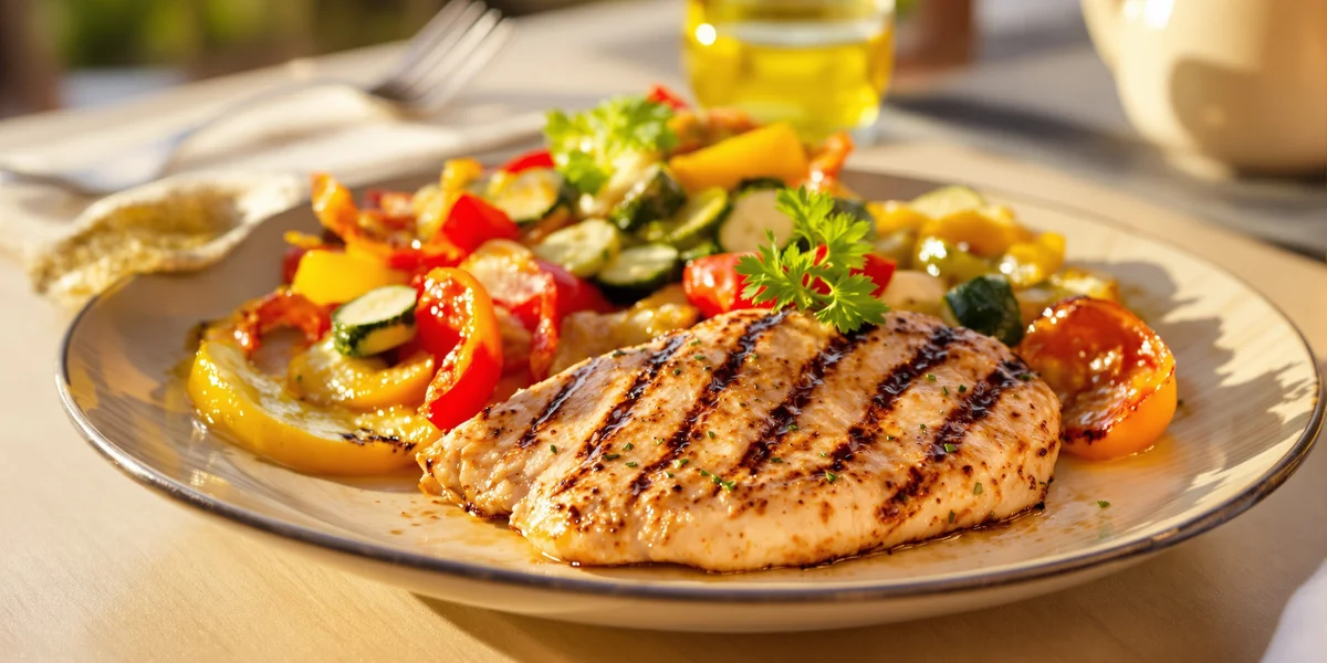 Grillowany filet z warzywami