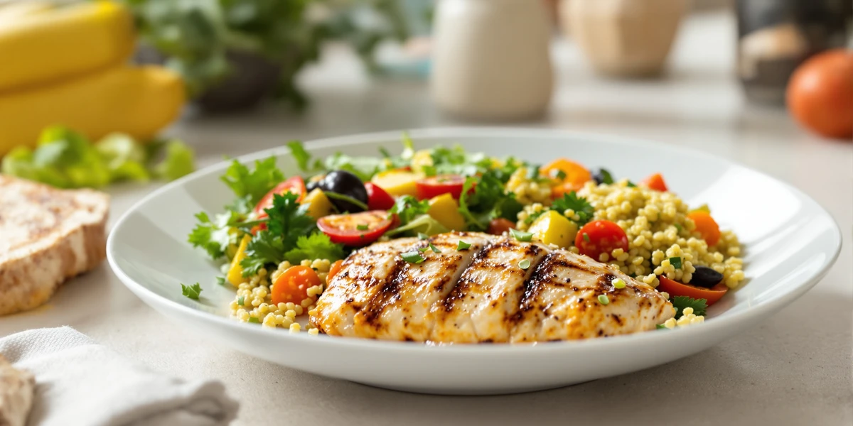 Grillowany kurczak z kaszą