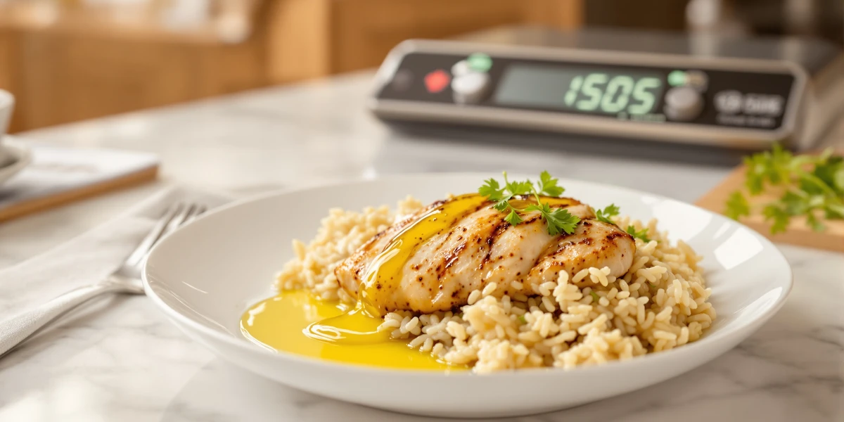 Grillowany kurczak z ryżem risotto