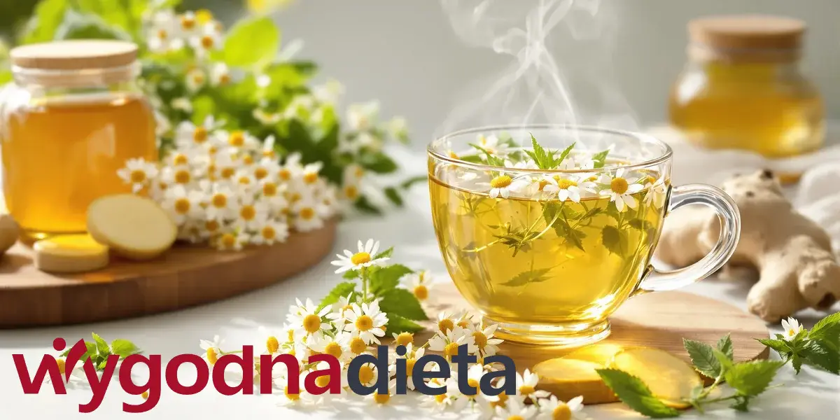 napar z rumianku w szklance