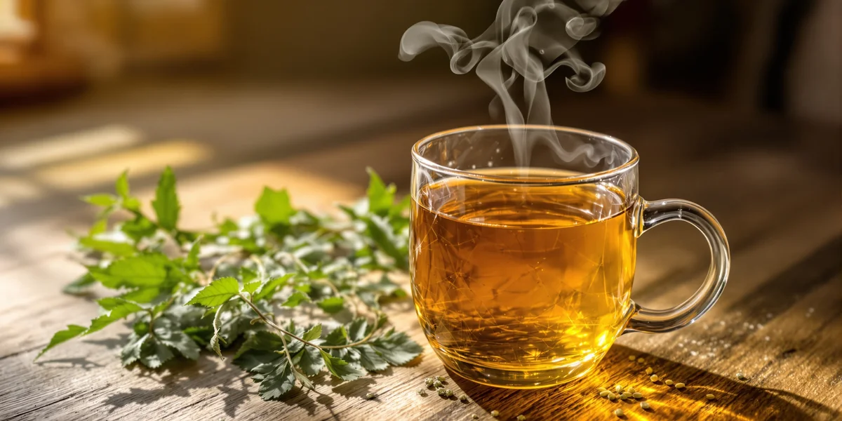 szklanka naparu z pokrzywy