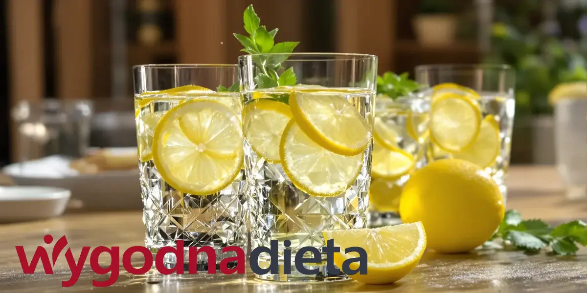 woda smakowa z plasterkami cytrynami