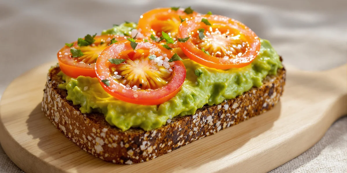 Tost z awokado i pomidorem