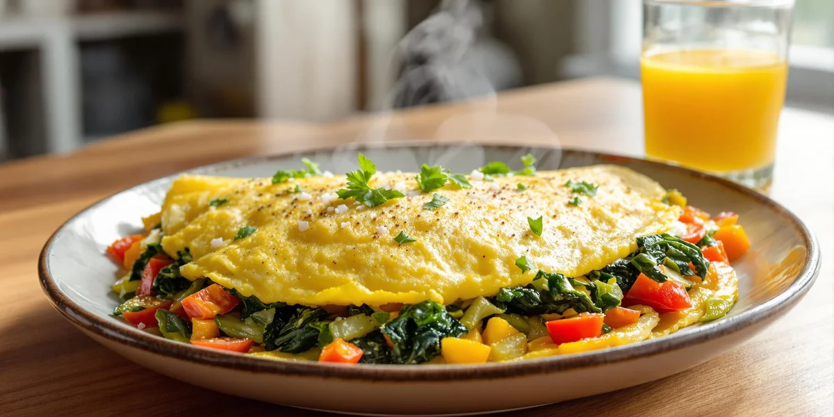 Omlet z warzywami i ziołami