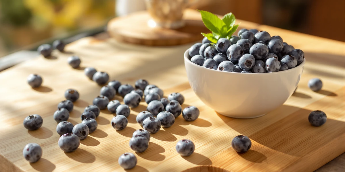 borówki amerykańskie w białej misce