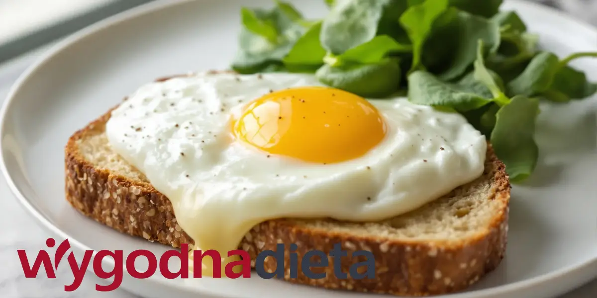kanapka z jajkiem sadzonym na pełnoziarnistym chlebie