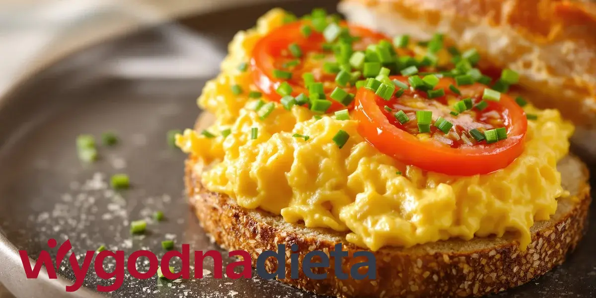 jajecznica z pomidorami i szczypiorkiem