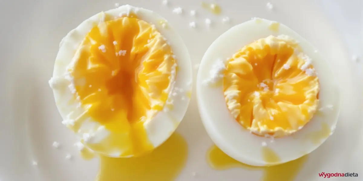 przekrojone jajka na miękko