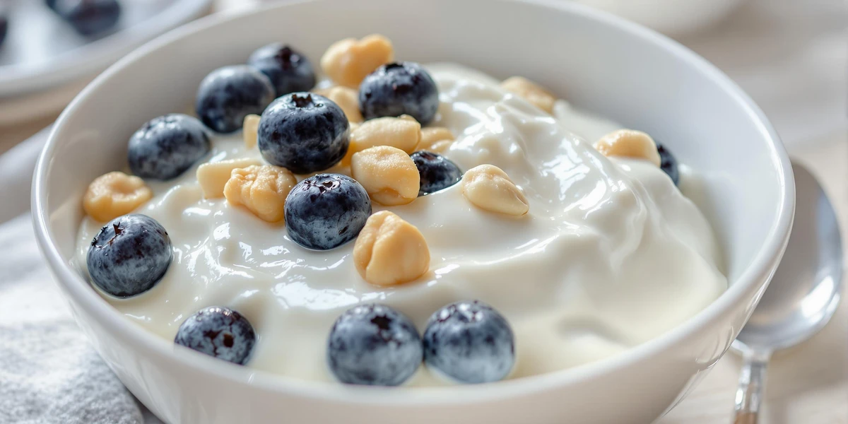 Jogurt grecki z borówkami i orzechami