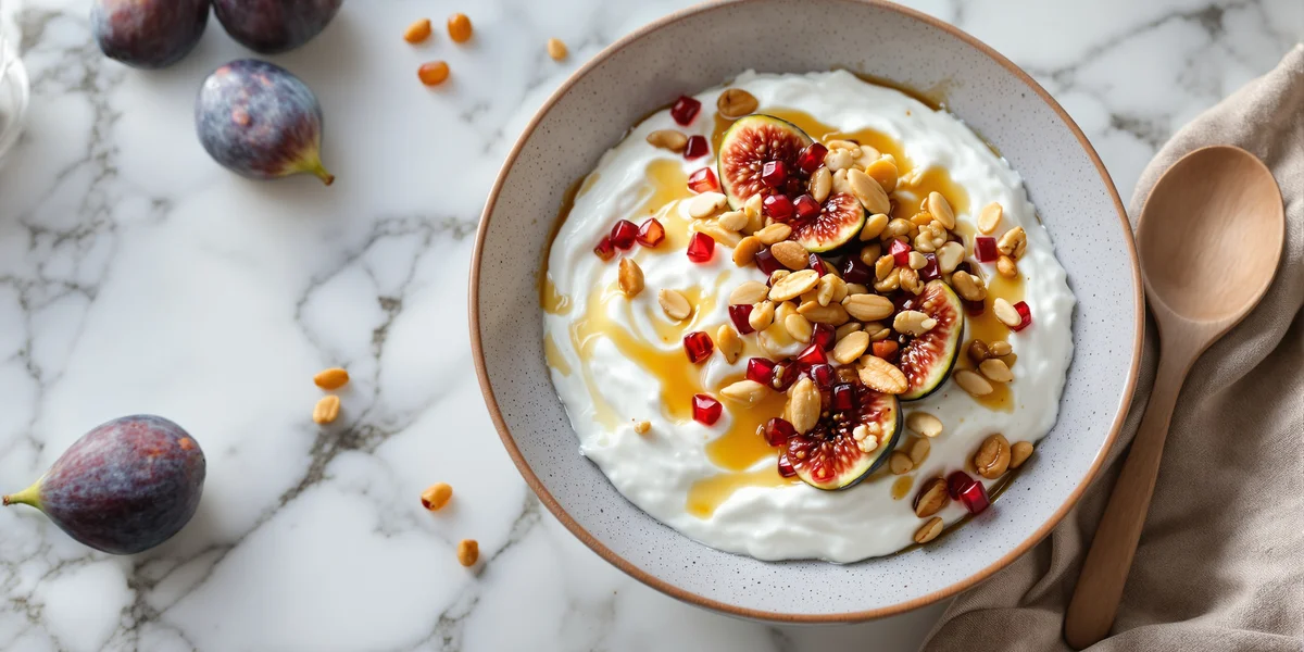 Jogurt grecki z figami i miodem