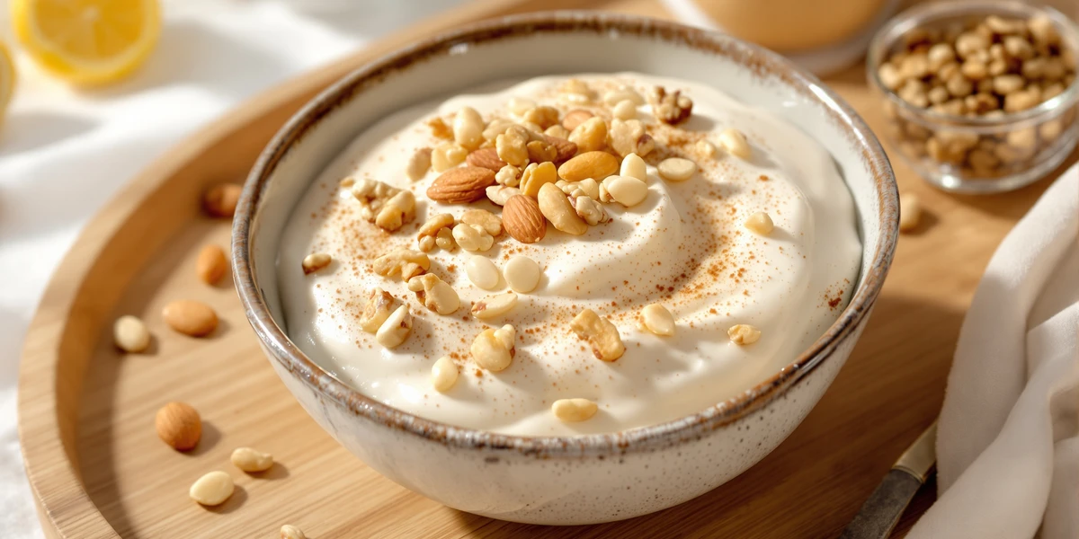 Jogurt z orzechami i cynamonem