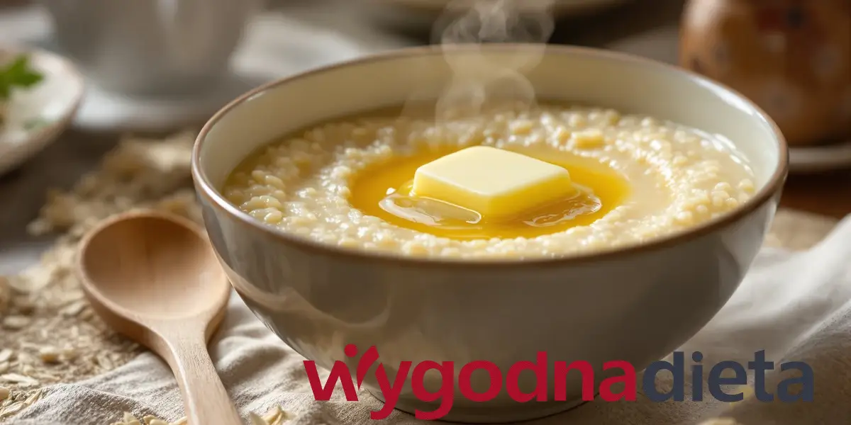 danie z kaszy manny z masłem