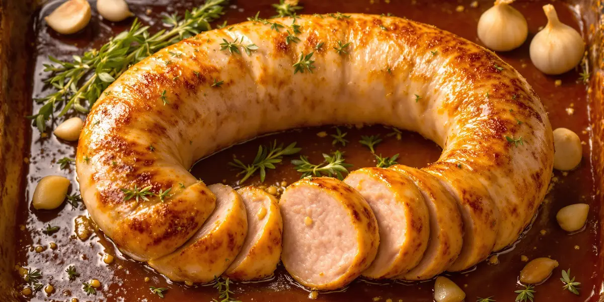 pieczona kiełbasa z majerankiem