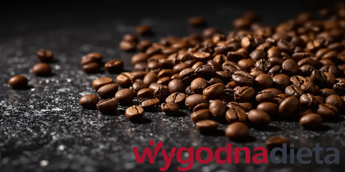 ziarna kawy rozsypane na blacie