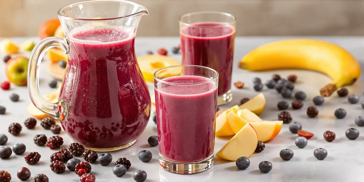 koktajl z owocami i aronią