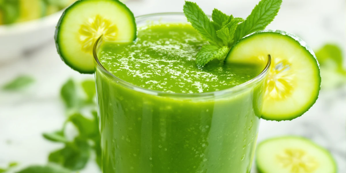 smoothie warzywne w przybliżeniu 