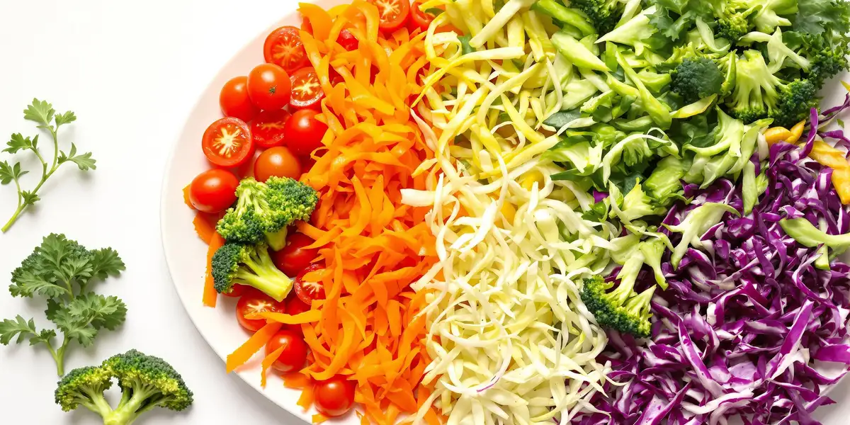 kolorowe warzywa na talerzu