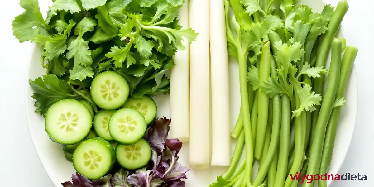 zielone warzywa na talerzu