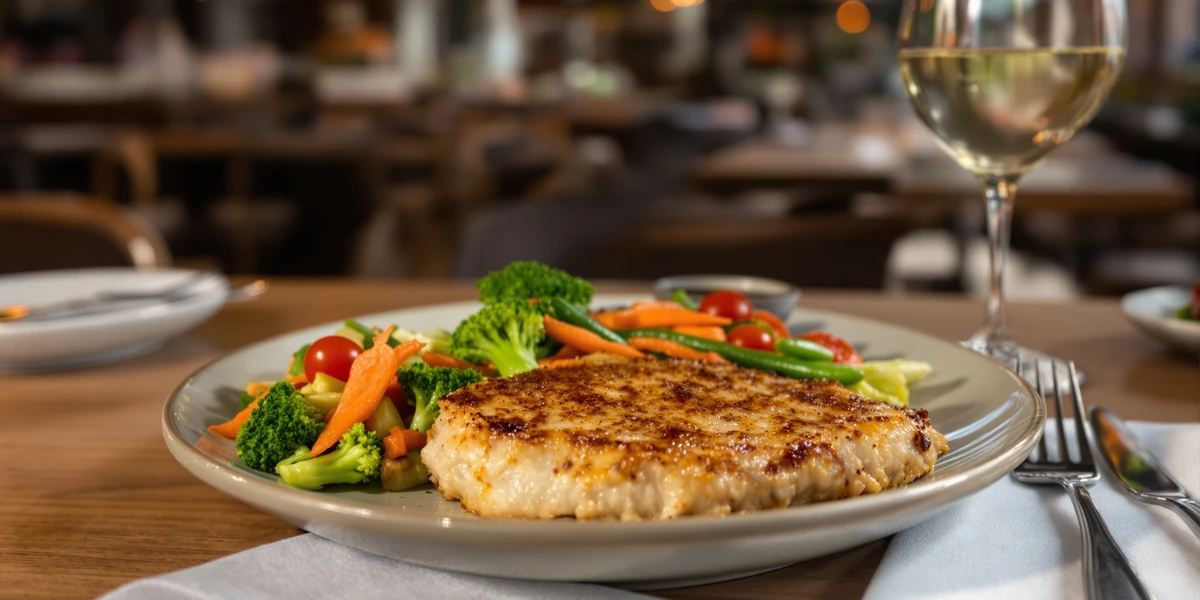 Kotlet z warzywami i białym winem