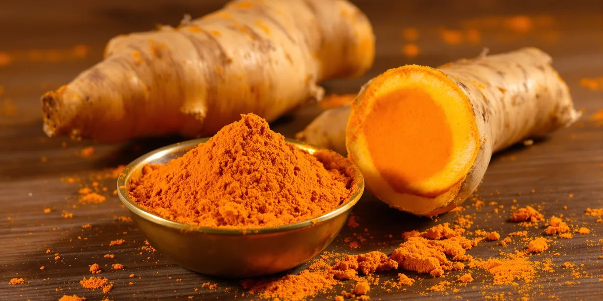 kurkuma w proszku i korzeniu