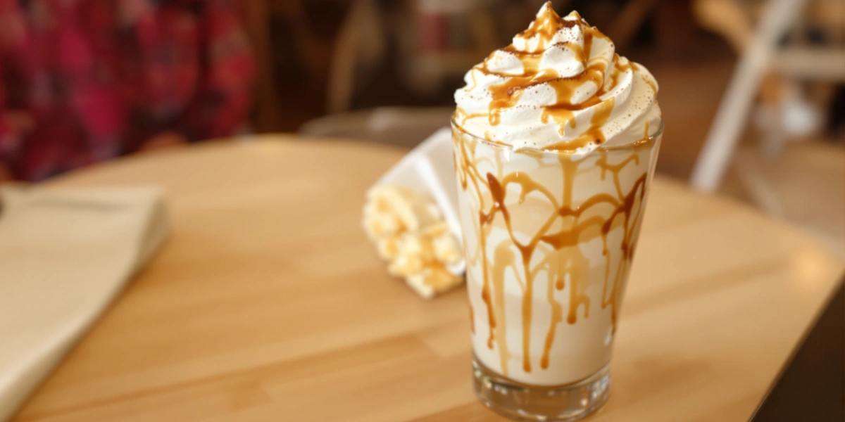 latte z bitą śmietaną