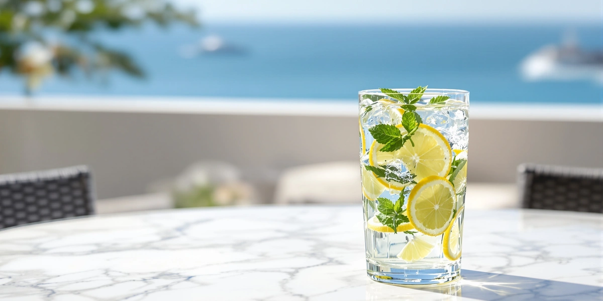 Lemoniada z lodem i miętą