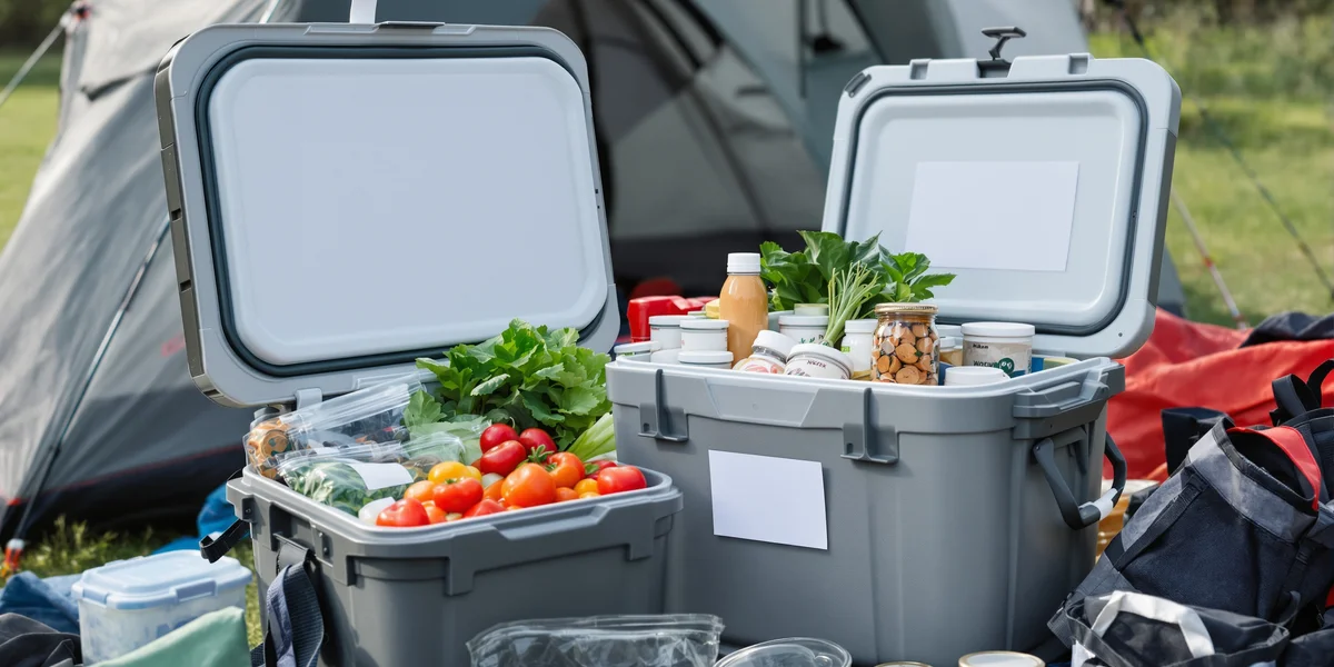 Lodówka turystyczna z warzywami camping