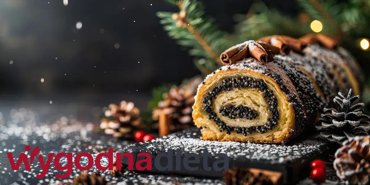 makowiec na bożonarodzeniowym stole