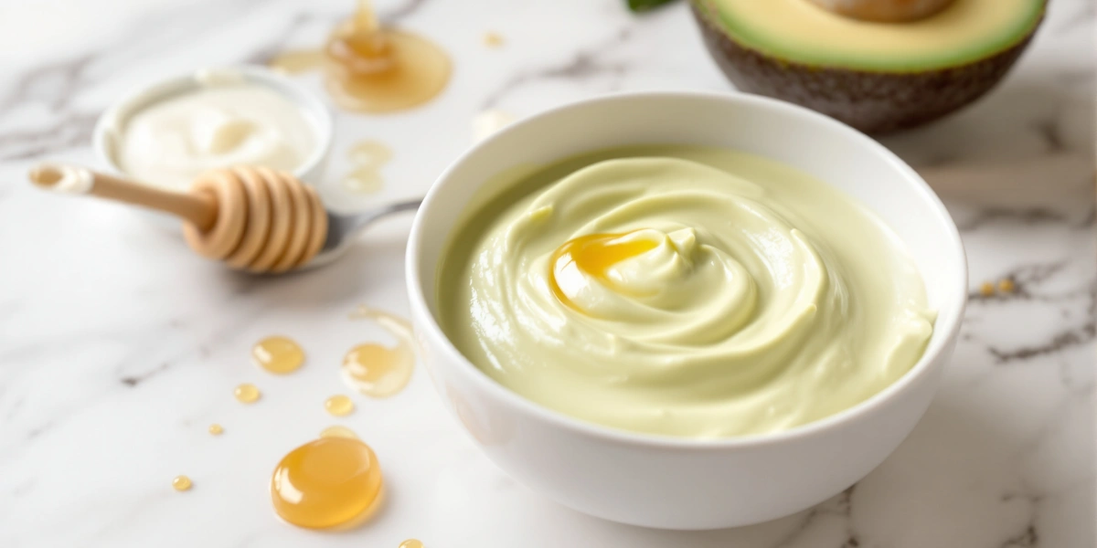 maseczka nawilżająco-odżywcza na bazie jogurtu naturalnego, awokado i miodu