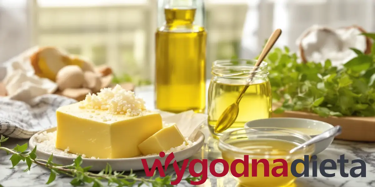 masło, oliwa z oliwek i jajka