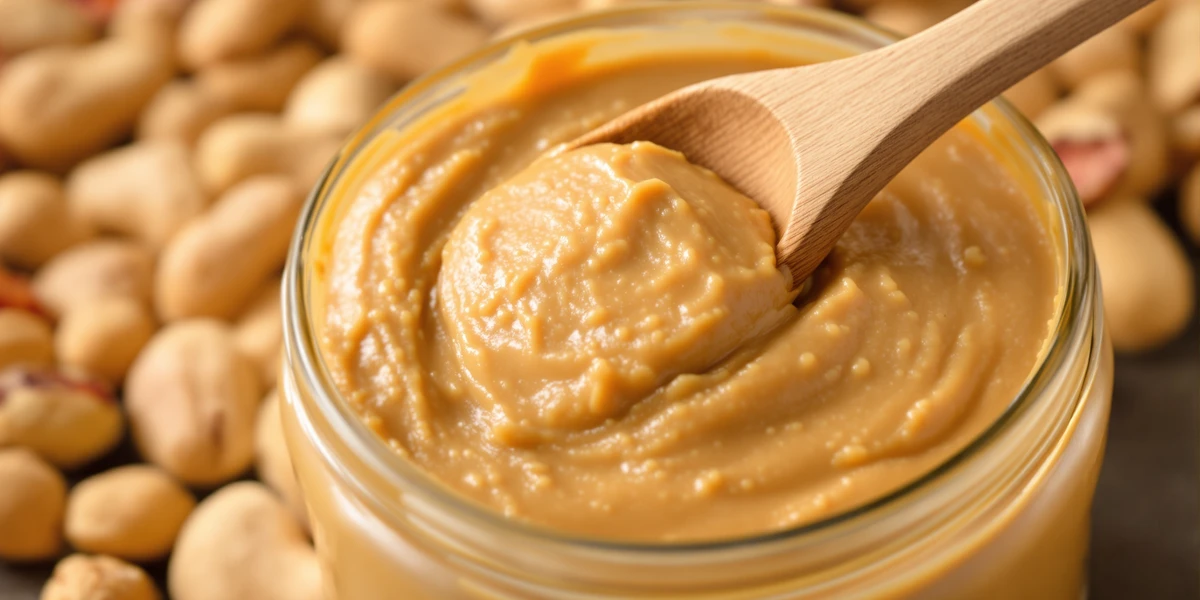 masło orzechowe z orzeszków ziemnych w słoiku