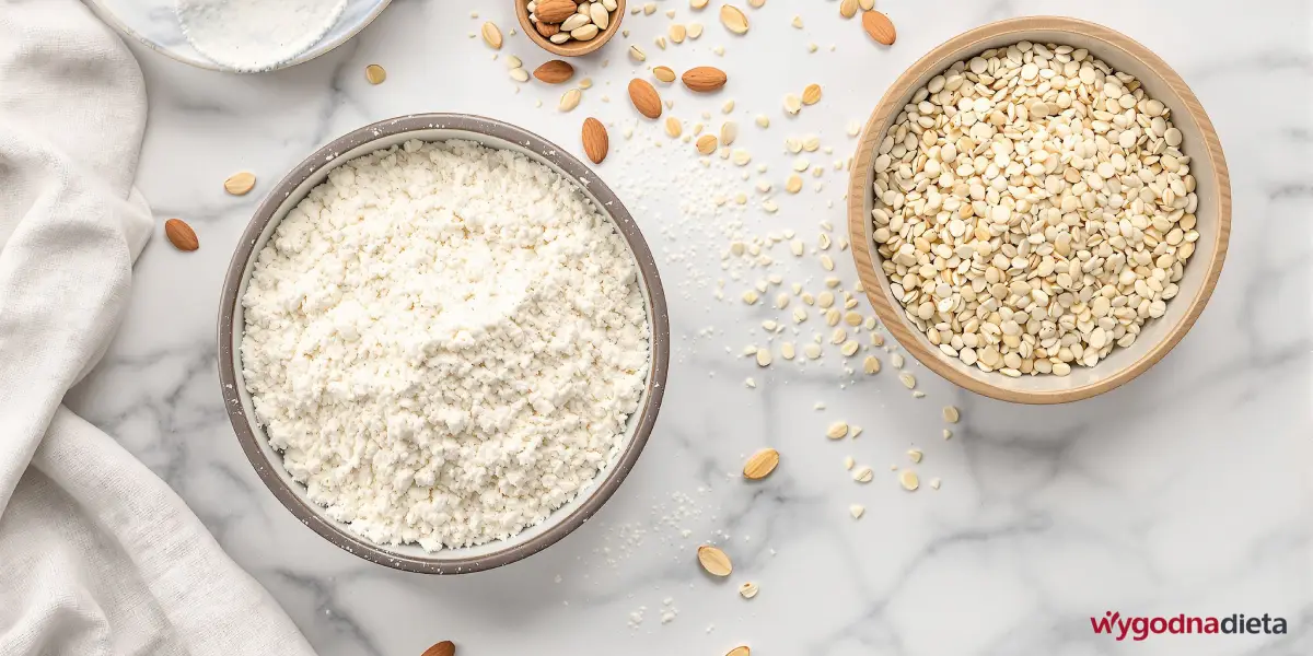 miska z mąką migdałową