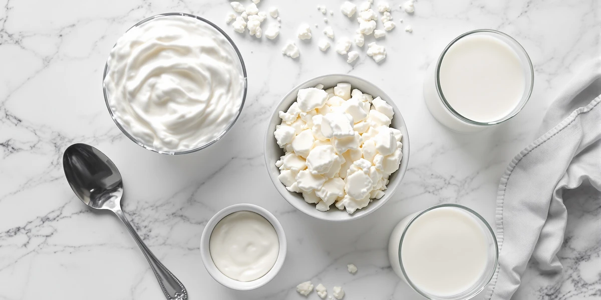 jogurt i twaróg biały o niskiej zawartości tłuszczu