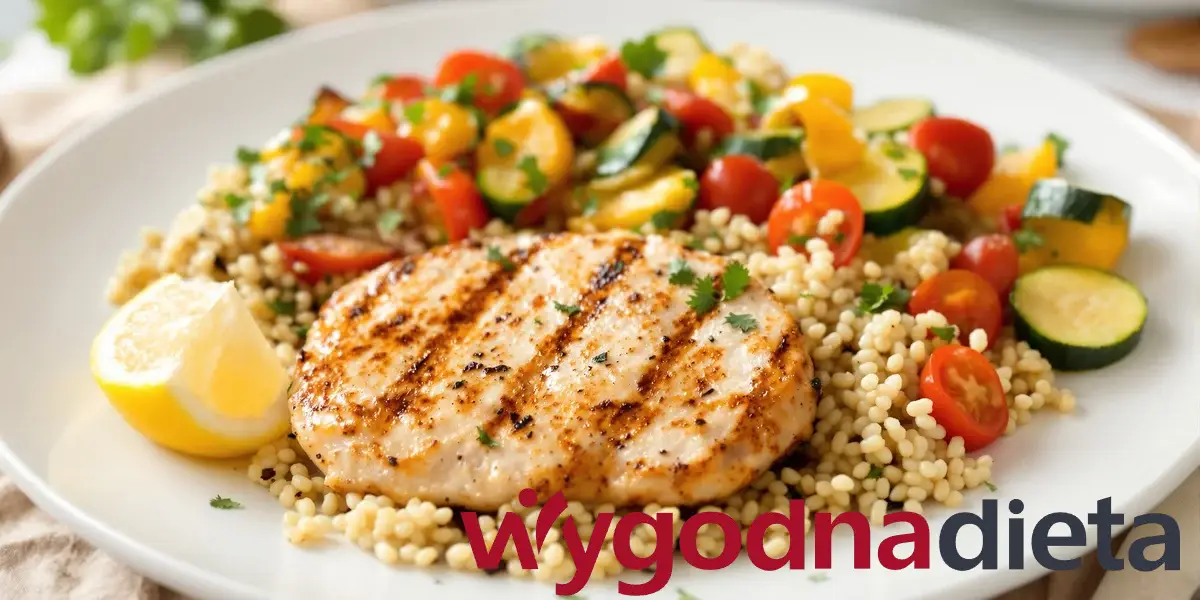 pierś z kurczaka z komosą ryżową i warzywami