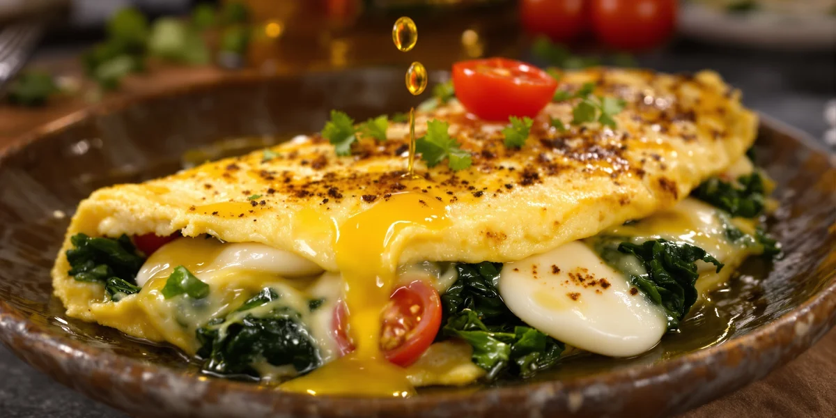 Omlet z mozzarellą i olejem MCT