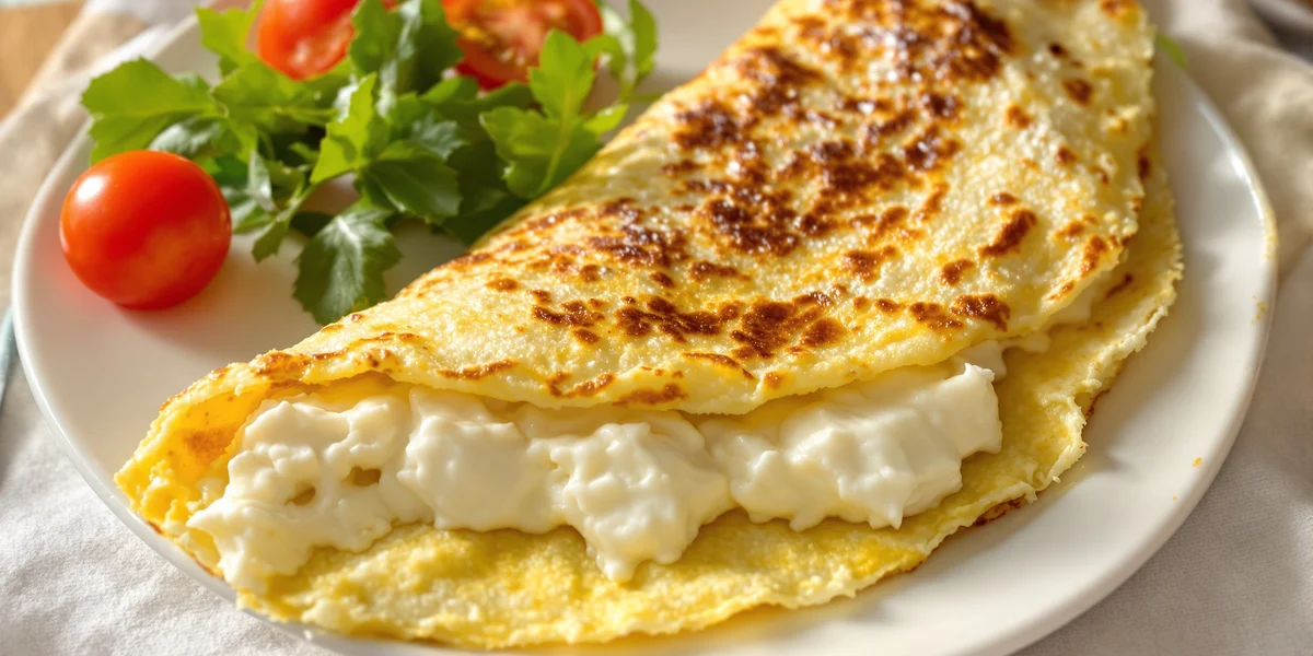 omlet wysokobiałkowy z twarogiem