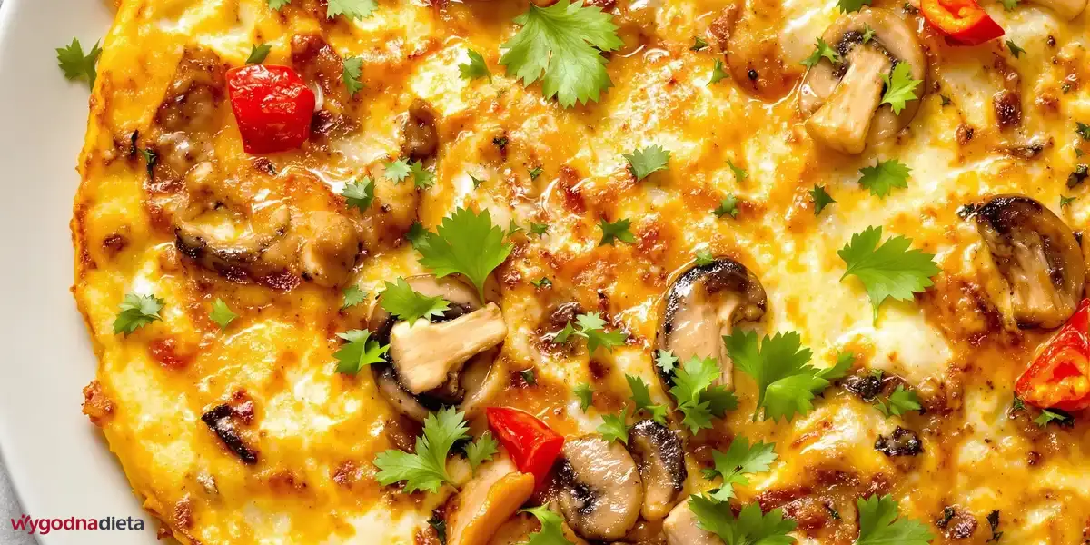 omlet z pieczarkami