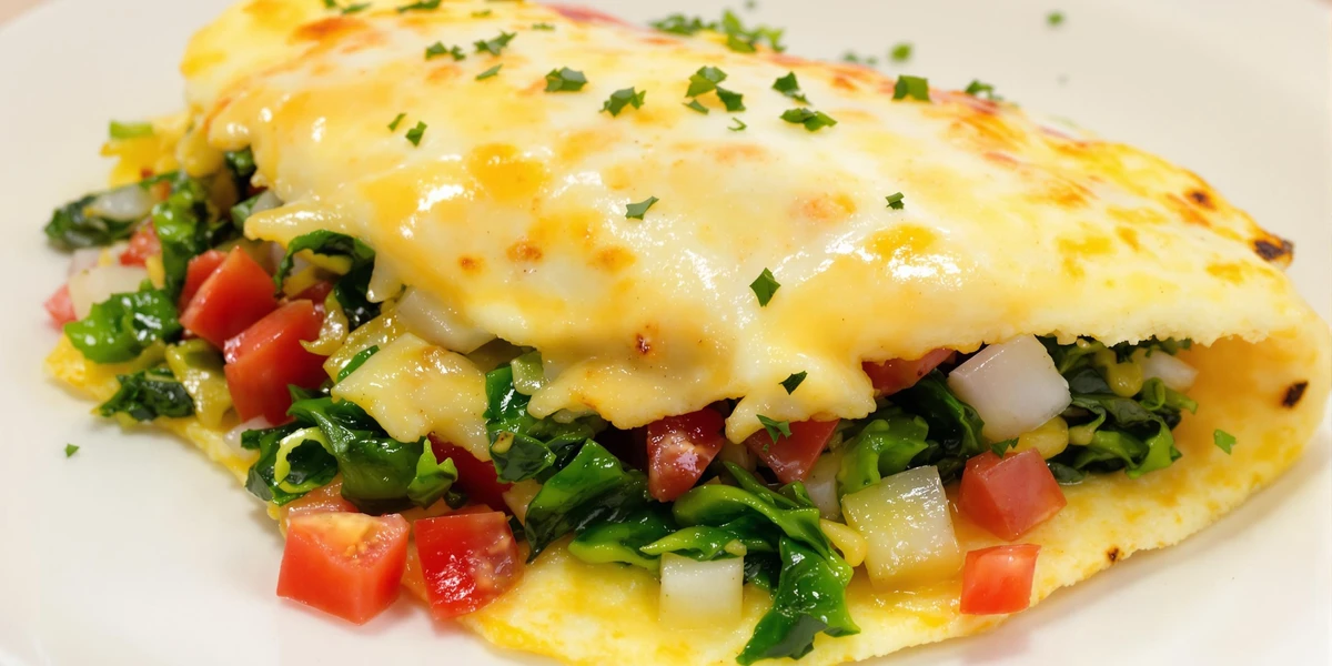 omlet z warzywami i serem
