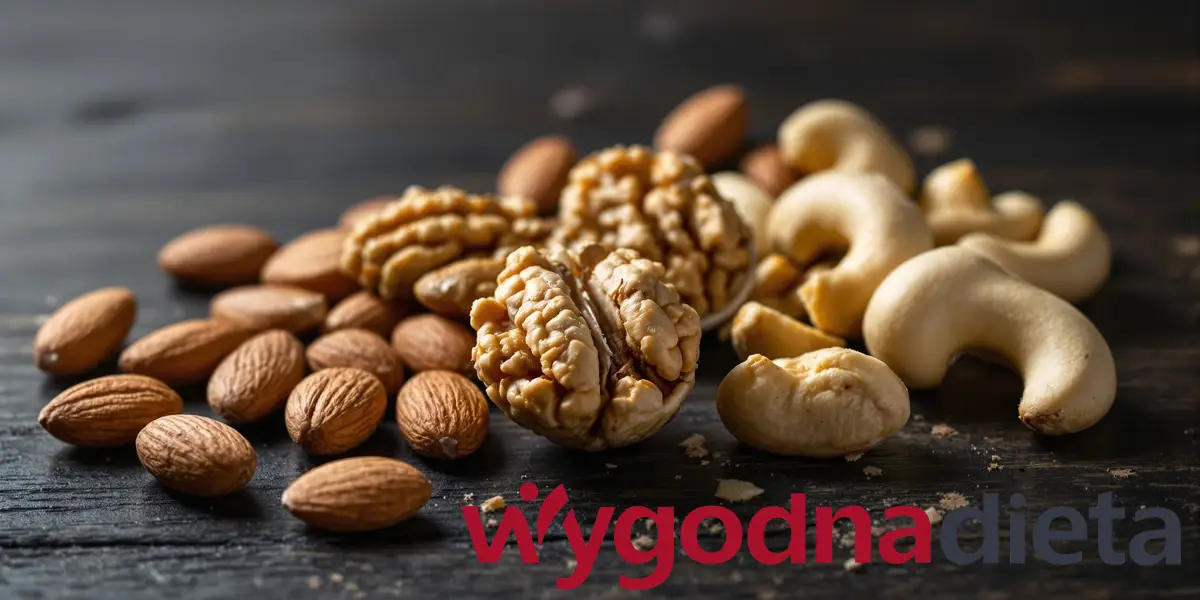 migdały, nerkowce i orzechy włoskie