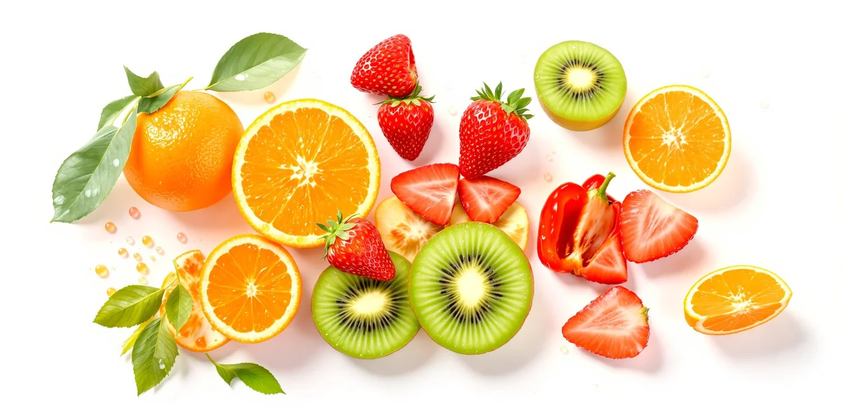 pomarańcza, kiwi i truskawki pełne witaminy C