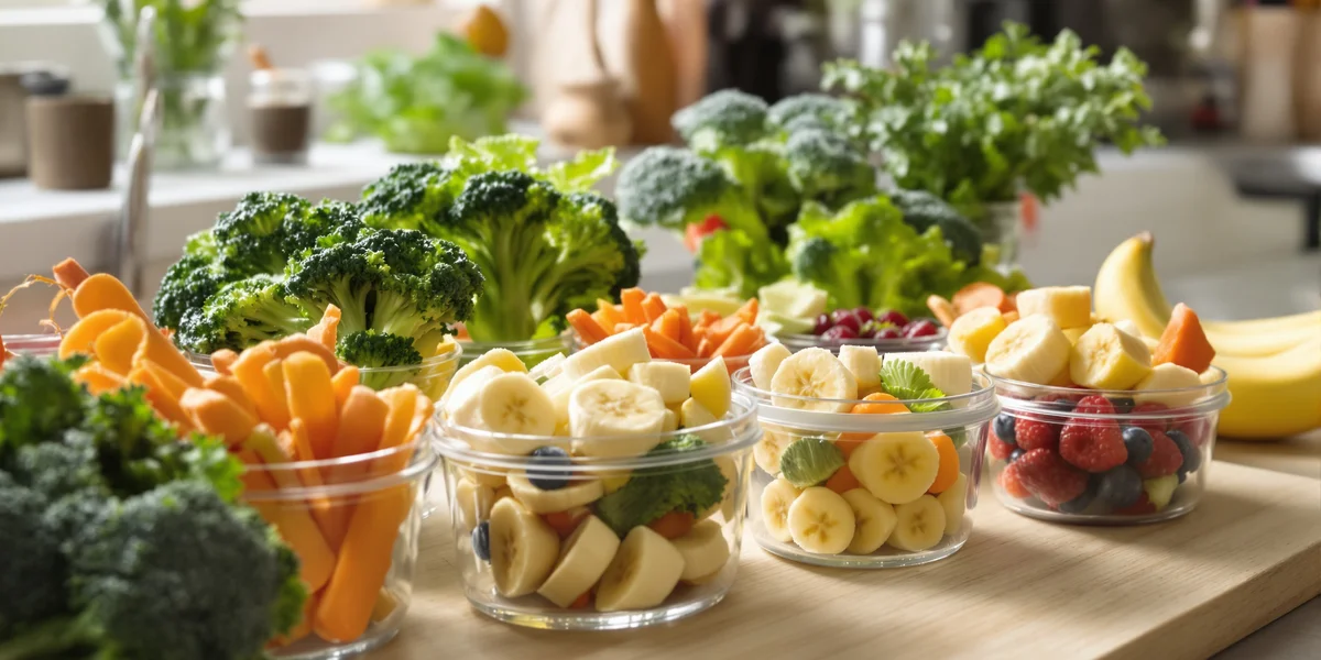 Owoce i warzywa w szklankach