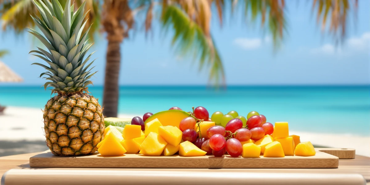 Owoce tropikalne na plaży