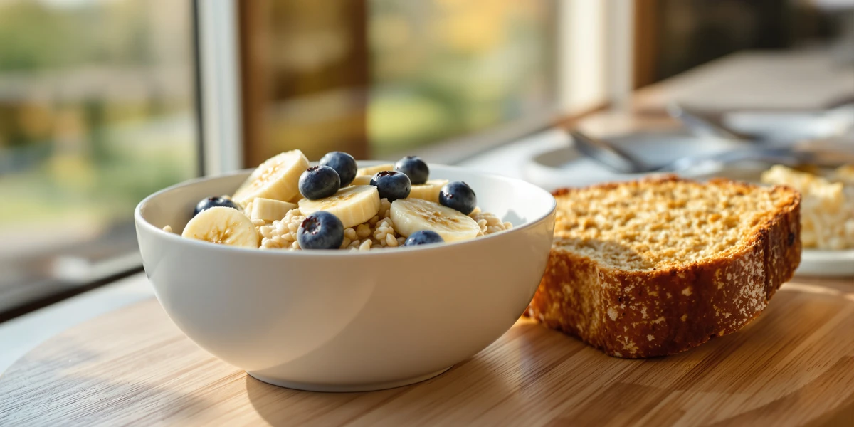 Owsianka z borówkami i bananem