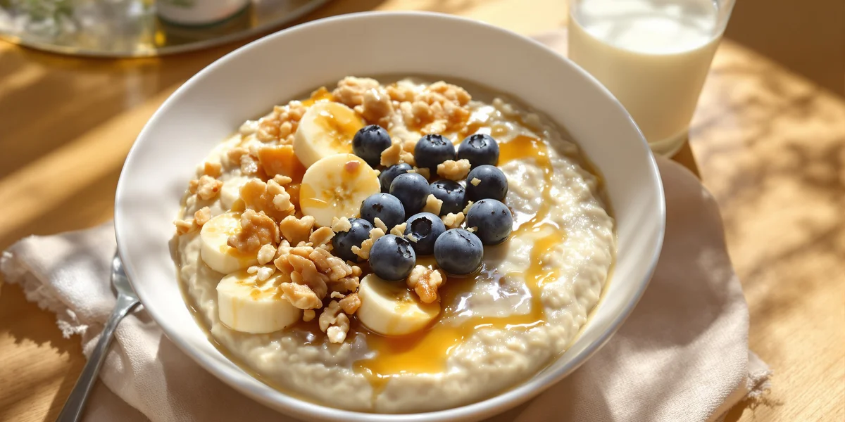 Owsianka z owocami i orzechami