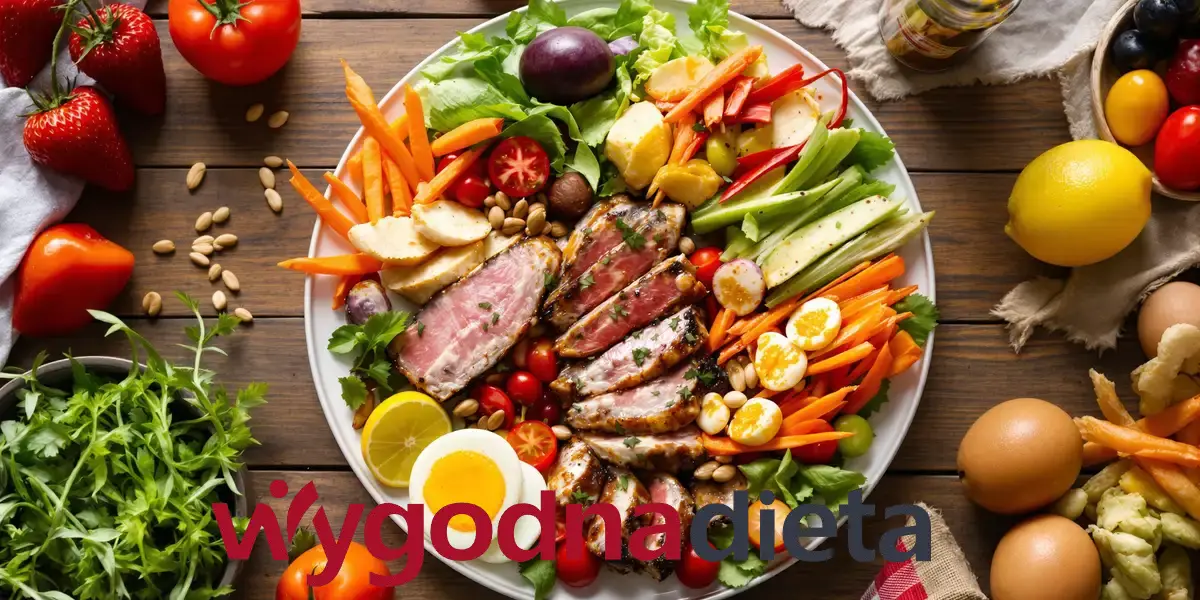 talerz z produktami dobrymi na diecie paleo